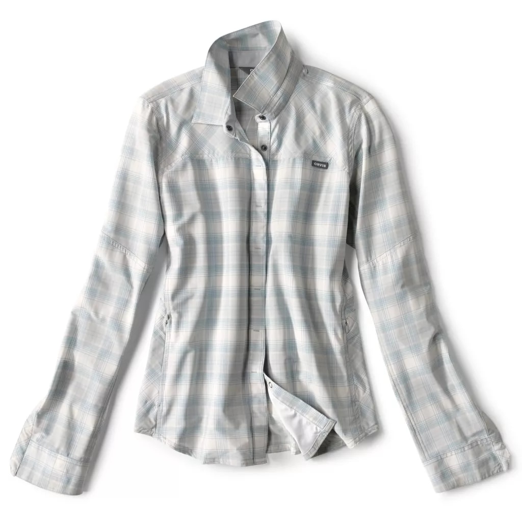 Orvis Pro Stretch Long Sleeve Shirt Women's in Opal Plaid